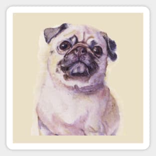 Pug Watercolor Painting - Dog Lover Gifts Magnet